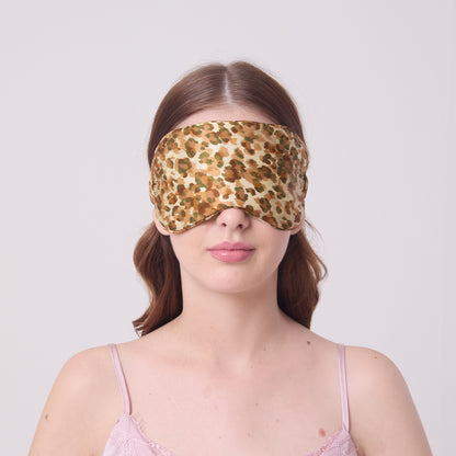 MULBERRY SILK EYE MASK LEOPARD