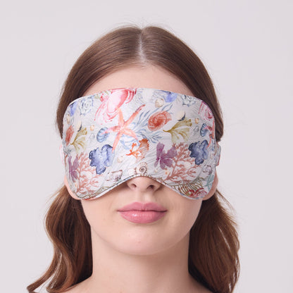 MULBERRY SILK EYE MASK UNDERSEA TREASURES