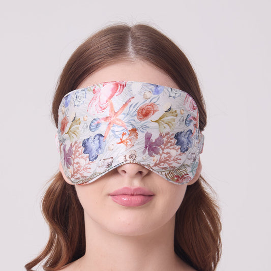 MULBERRY SILK EYE MASK UNDERSEA TREASURES