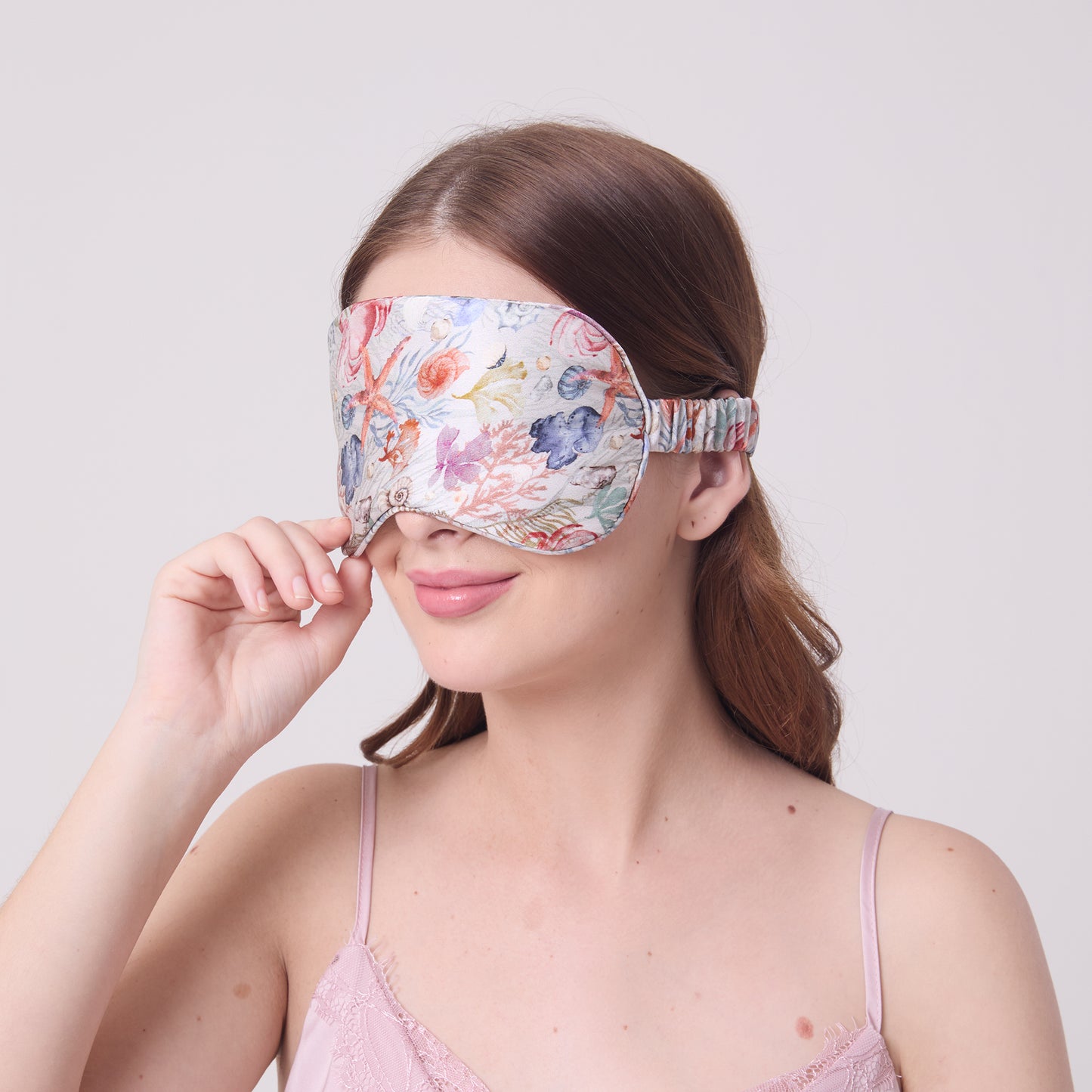 MULBERRY SILK EYE MASK UNDERSEA TREASURES
