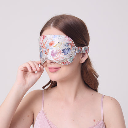 MULBERRY SILK EYE MASK UNDERSEA TREASURES