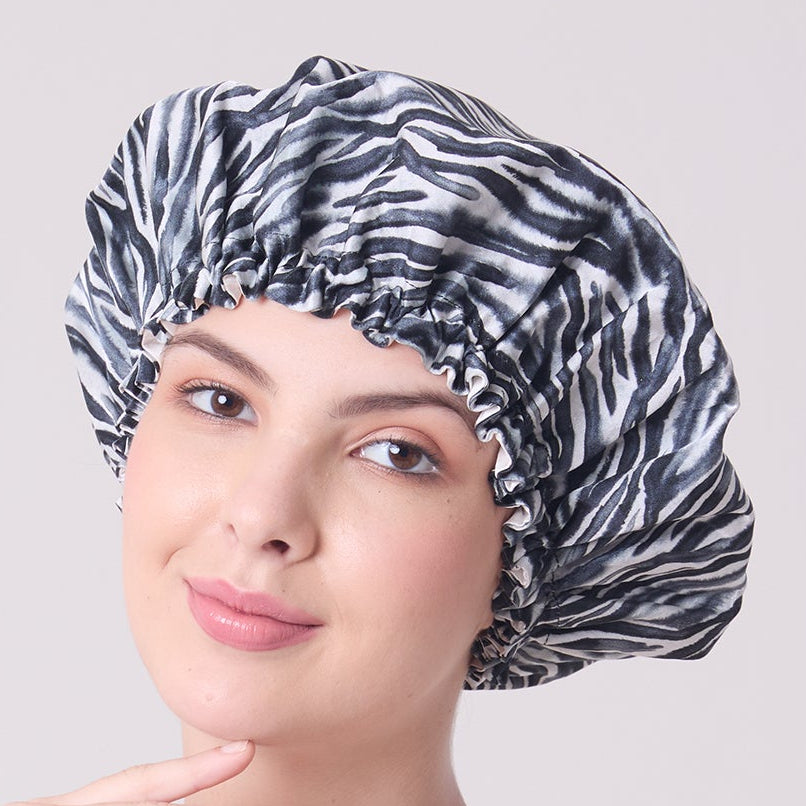 MULBERRY SILK BONNET ZEBRA