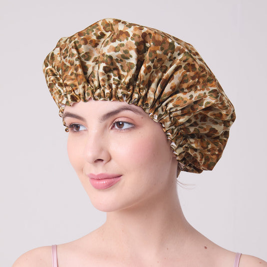 MULBERRY SILK BONNET LEOPARD