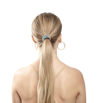 100% Silk Skinny Scrunchie Corals And Shells