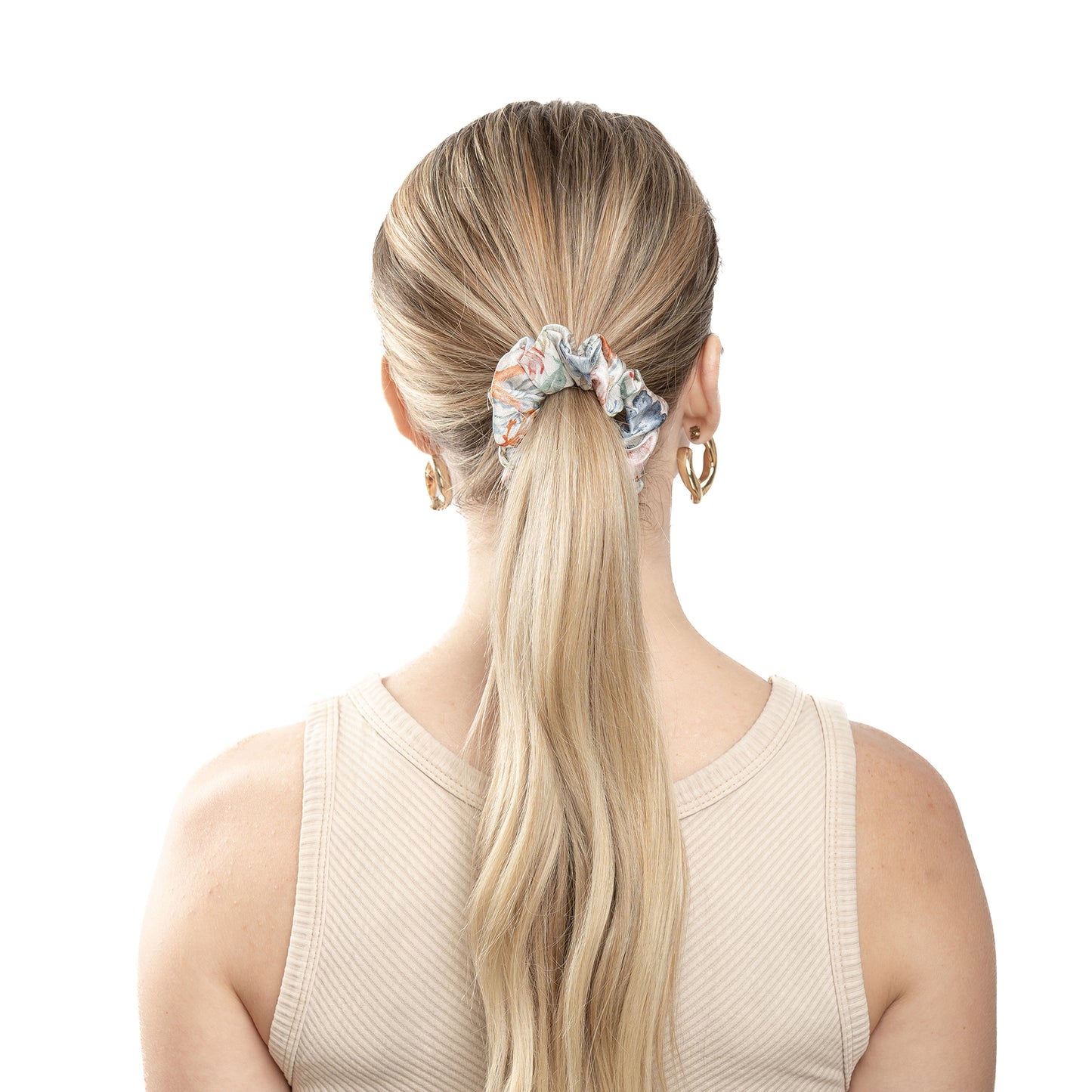 100% Silk Small Scrunchie Undersea Treasures