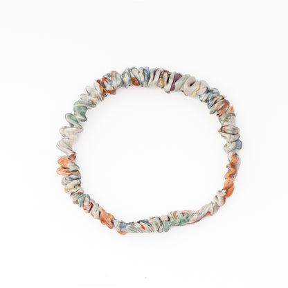 100% Silk Skinny Scrunchie Undersea Treasures