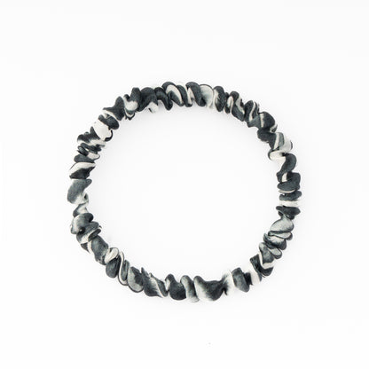 100% Silk Skinny Scrunchie Zebra