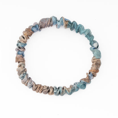 100% Silk Skinny Scrunchie Corals And Shells