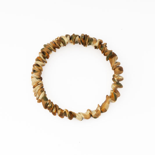 100% Silk Skinny Scrunchie Leopard