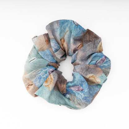 100% Silk Scrunchie Corals and Shells Design – Pattern Passion