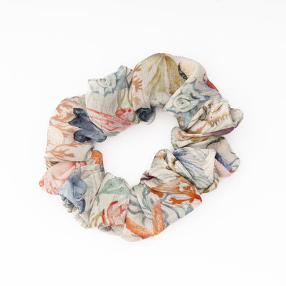 100% Silk Small Scrunchie Undersea Treasures