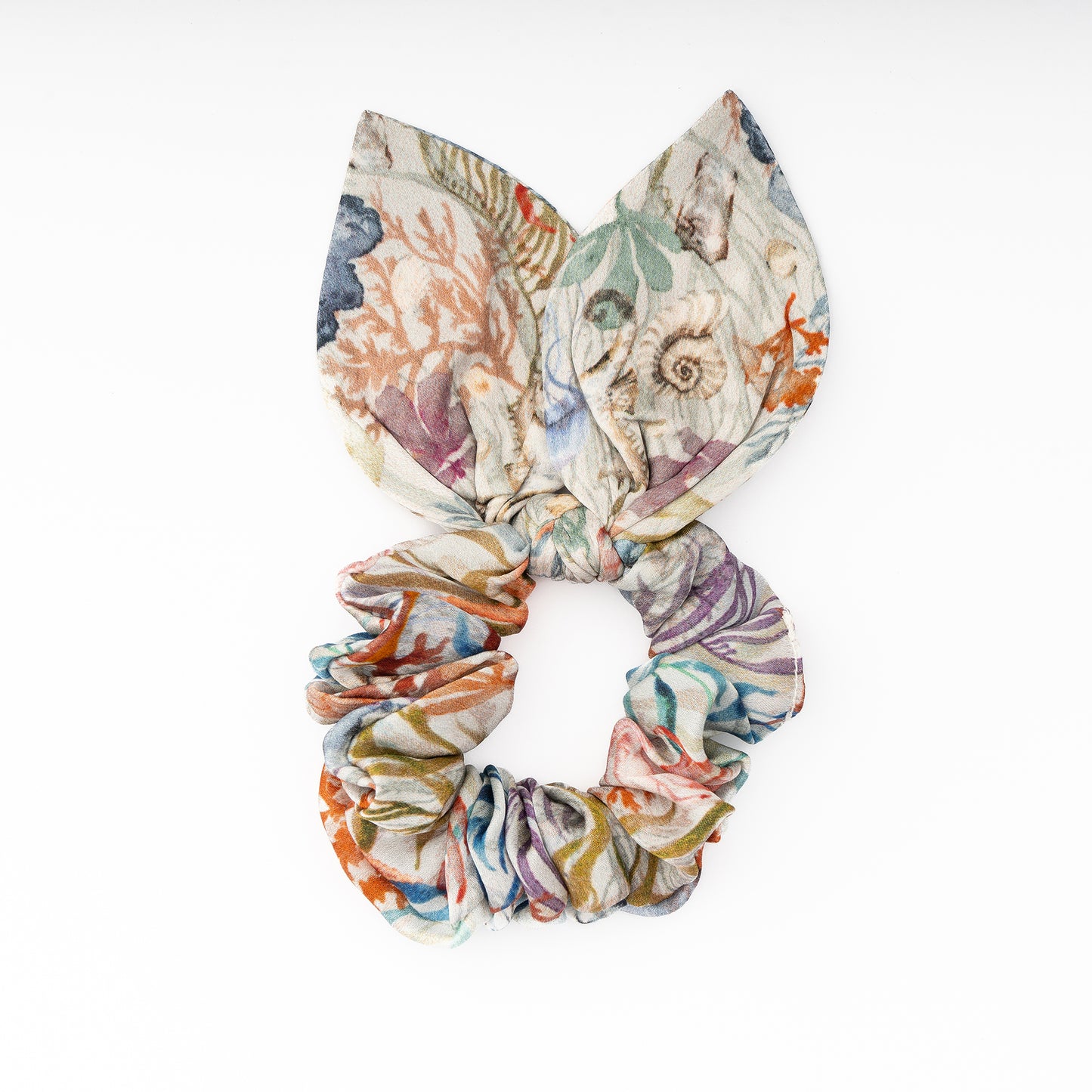 100% Silk Bow Scrunchie Undersea Treasures