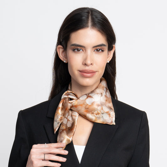 100% Silk Neckerchief Hydrangeas