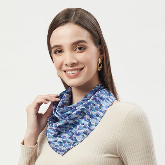 100% Silk Neckerchief Blue Skies