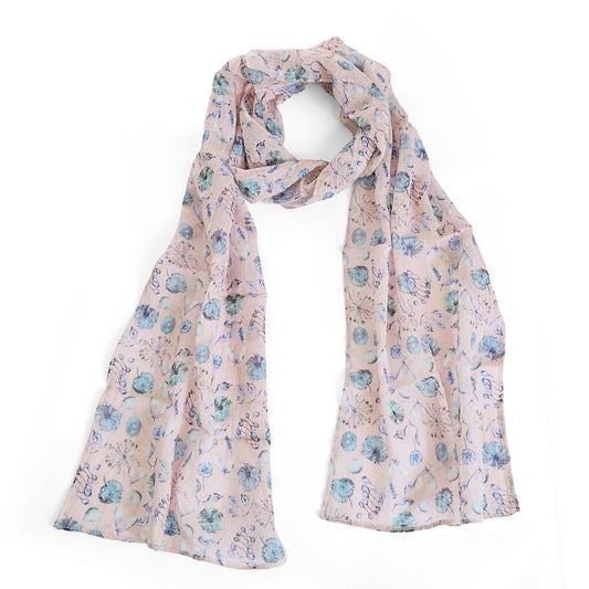 Long Silk Scarf Seeds Design